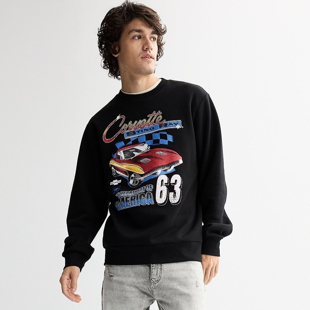 63 Corvette Black Sweatshirt  NWT